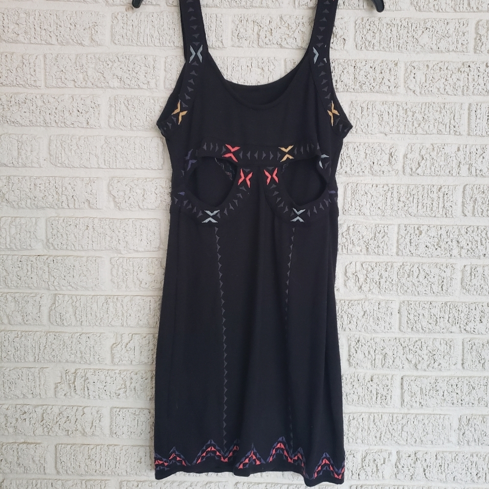 Free People Black Song of the South BodyCon Dress - Picture 4 of 8